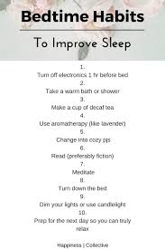 good habits for better sleep
