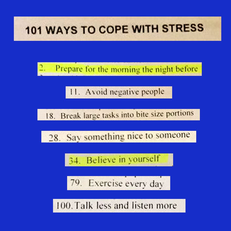 10 ways to cope with stress
