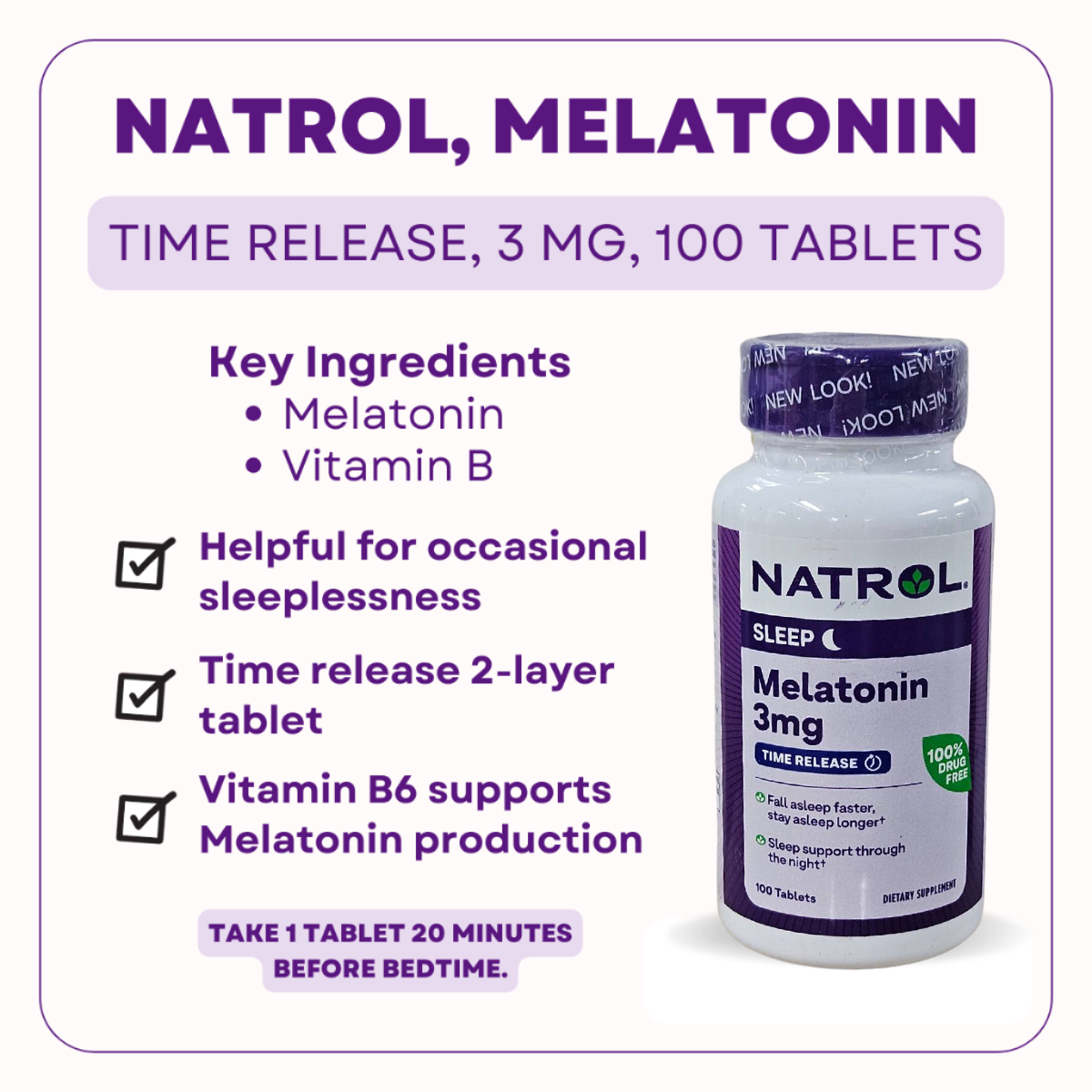 natrol melatonin 3mg