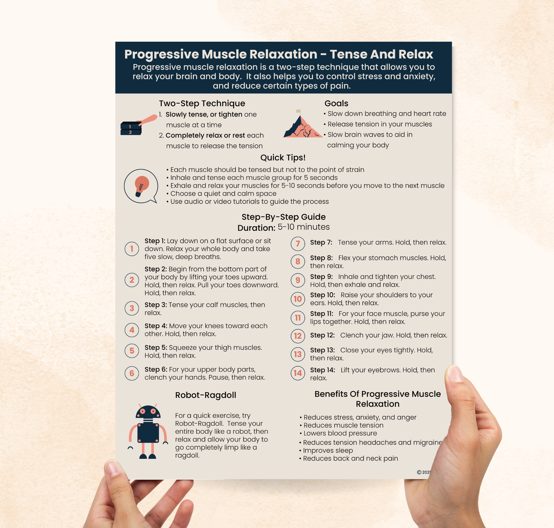 progressive muscle relaxation therapist aid